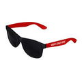 Black/Red Retro 2 Tone Tinted Lens Sunglasses
